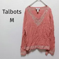 ❤値下げ歓迎 Talbots コーラルピンク Vネック 長袖 トップス Mサイズのサムネイル