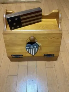 アメリカンカントリー家具 ハート型 ダストBOX - メルカリ