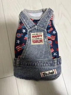 犬服 デニムオーバーオール風 Sサイズ