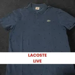 LACOSTE LIVEラコステライブ ポロ5 L ネイビー ドット柄ワニロゴのサムネイル