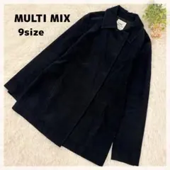 【MULTI MIX】コットンコート 9 ブラック 綿100% 秋冬 ミニマル