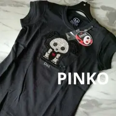 h231　PINKO ピンコ スカル ワンピース 半袖 ブラック 新品タグ付きのサムネイル