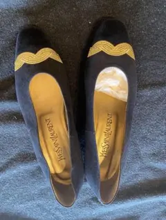ヴィンテージYves Saint Laurent ブラックパンプス 35½