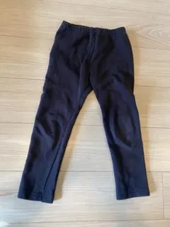 ユニクロ　110 黒色&グレー　フリースレギンス2枚