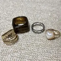 リング 指輪 ゴールド シルバー 大理石 まとめ売り ストーン アクセサリー