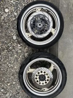 GPZ750F GPZ1100F純正ゴールドホイール前後セット 値引き交渉あり