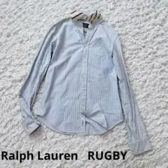 【美品】ラルフローレン ラグビー / ボタンダウンオックスフォードシャツ 水色のサムネイル