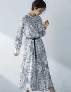 バンダナプリントシャツワンピース