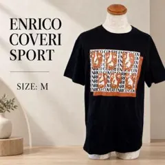 ENRICO COVERI SPORT エンリココベリ 黒プリントTシャツ 新品