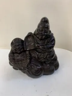 大黒天 恵比寿様 陶器製 置物 縁起物 七福神 開運 商売繁盛 昭和レトロ