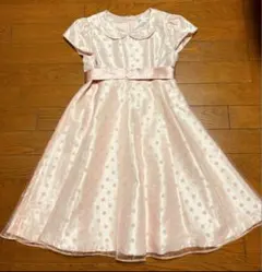 パーティドレス any FAM 140 コーラルピンク サテン/オーガンジー