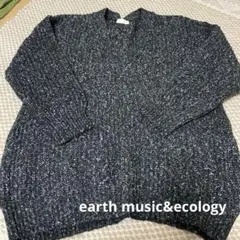 earth music&ecology Ｖネックカラーネップセーター