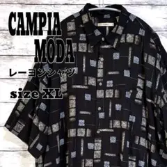 CAMPIA MODA カンピア モダ 半袖 レーヨン シャツ 総柄 XLのサムネイル