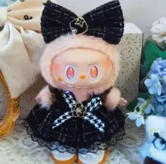 新品　ラブブ　lububu ツイード　ブラック　黒　ワンピ　リボン　服