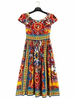 DOLCE&GABBANA 半袖ひざ丈ワンピース 38 上戸彩さん着用のサムネイル