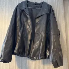 ZARA フェイクレザーブルゾン ダークブラウン Mサイズのサムネイル
