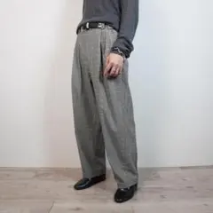 希少 GIANNI VERSACE グレンチェック 3タックパンツ /OW75のサムネイル
