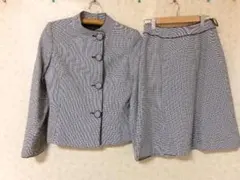 96195　article　スカートスーツ上下　黒　７AP