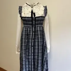 axes femme チェック柄ジャンパースカート