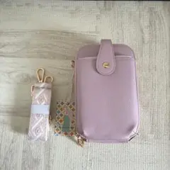 ラベンダー スマホショルダーバッグ MASCLUB