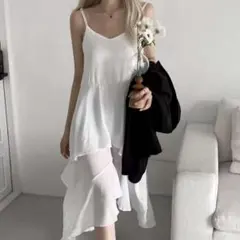 she in ロング　キャミ　ワンピース　フェアリーグランジ　森ガール