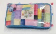 【新品未使用】韓国花柄刺繍付き　ポーチ　小物入れ 筆箱