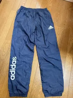 adidas 裏起毛ジャージ ネイビー 150