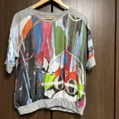 united bamboo 五部袖Tシャツ マルチカラー(シルク)