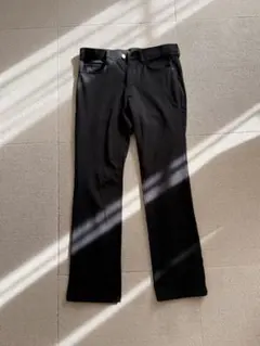 黒 スラックス ストレート ズボン
