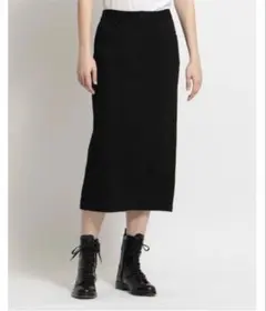 【美品】Theory DOUBLE KNIT LT MIDI SKIRT黒 2のサムネイル