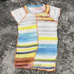 ム*様 DIESEL マルチカラー ストライプ Tシャツ