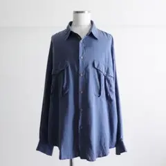 ARTS&SCIENCE 藍染 オープンカラー リネンシャツ - メルカリ