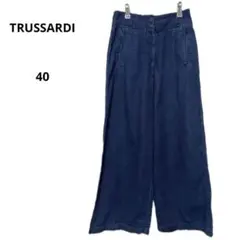 訳あり TRUSSARDI トラサルディ ジーンズ ワイドパンツ 40のサムネイル