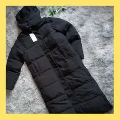 S ロングダウン風中綿コート ベンチコート ロングコート