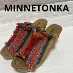 最終値下げ！【美品】ミネトンカ　MINNETONKA ウェッジソールサンダル