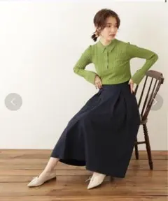 エヌ ナチュラルビューティーベーシック*　テックツイルタックフレアスカート