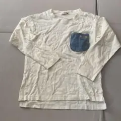 ブランシェス お揃い デニムポケット 長袖Tシャツ