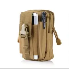 カーキ ナイロン ボディバッグ