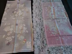 宇野千代　大判ハンカチ、ガーゼハンカチ