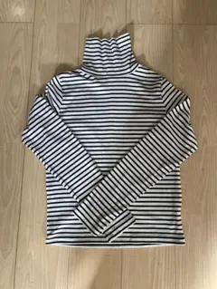 WEGOストライプタートルネック長袖トップス M