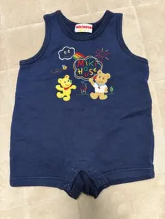 【美品】miki house ネイビーロンパース 70サイズ