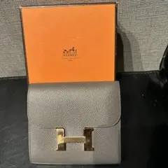 美品】エルメス ヴォーエプソン コンスタンスコンパクト エトゥープ 