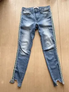 ZARA☆ライトブルーデニム ストライプサイド