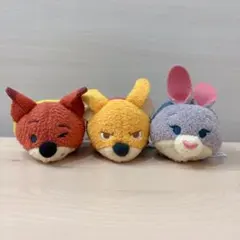 ディズニー ズートピア ツムツム ぬいぐるみ マスコット 3体セット