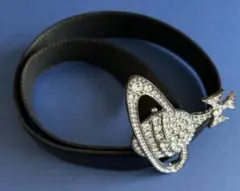 Vivienne Westwood ラインストーンオーブバックルベルト