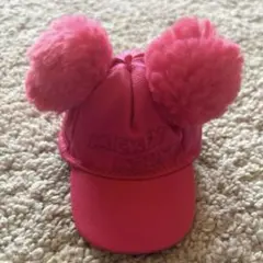 ディズニー　ピンク　キャップ　キーホルダー