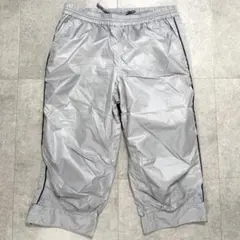 【USED】Y2K シルバー ナイロンショートパンツ サイバー テック系