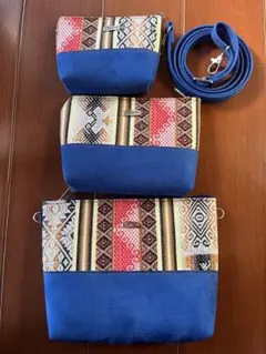 ペルー産　ポーチ3点セット