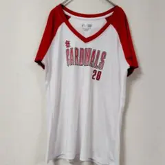 カージナルス ラグラン 半袖Ｔシャツ ロゴ アレナド Ｍ 白赤 スポーツ観戦のサムネイル