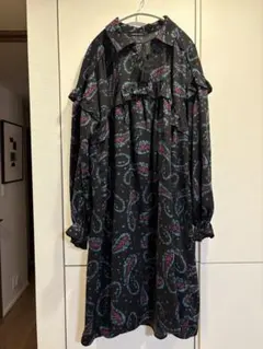 ROSE BUD ブラックペイズリー柄ワンピース　フリーのサムネイル